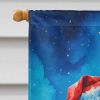 Flamingo Christmas House Flag Large Porch Sleeve Pole Decorative Outside Yard Banner Artwork Wall Hanging, Polyester, House Size, Multicolor