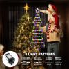 (Upgraded) Christmas Decorations, Christmas Lights, 184 LED Lighted Santa Ladder with Star Topper
