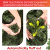 9ft Christmas Tree with Memory Wire, 1910 Tips Hinged Artificial PVC Tree, Easy Setup Green Xmas Tree for Indoor Holiday Decoration