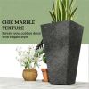 High flower pot, plastic flower pot, black