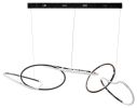 Seoul Hoops Rectangular Chandelier Integrated LED, Dimmable, Chrome
