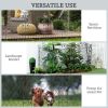 Garden Fence, 4 Pack Steel Fence Panels, 11.5' L x 43" H, Rust-Resistant Decorative Border Flower Edging for Yard, Landscape, Patio, Outdoor Decor, Wa