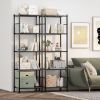 Storage Shelves - Set of 2, 5-Tier Metal Shelf Organizer, Space-Saving Garage Shelving with Leveling Feet, Standing Shelves Organizer for Kitchen