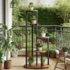 Plant Stand, Multiple Potted Plants Holder Corner Flower Shelf