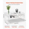 Acrylic Coffee Table, 2 Tiers Center Table with Storage Shelf, Modern Rectangle Acrylic Coffee Desk, Ideal for Dining Room, Kitchen Island, Restaurant