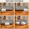 Segmented sofa, L-shaped sofa, living room sofa, beige