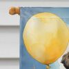 Leonberger Happy Birthday House Flag Large Porch Sleeve Pole Decorative Outside Yard Banner Artwork Wall Hanging, Polyester, House Size, Multicolor