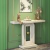 Modern 100cm Console Table Sofa Entrance Table with Gold Decor Elegant Home Living Room Decorative Sideboard