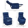 HOMCOM Power Lift Chair for Seniors, Electric Lift Recliner Chair with Remote Control, Side Pockets for Living Room, Dark Blue