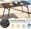 3-Piece Outdoor Dining Set Coffee Table And 2 Benches for Backyard Deck Furniture Set