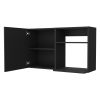 Oklahoma 2 Wall Cabinet, 2 Door Stackable Wall Mounted Storage Cabinet with 2 Side Shelf