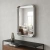 24"x32" Rectangular Bathroom Mirror Vanity Wall Mounted Mirror with Deep Frame, Silver