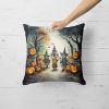 Goblins Spooky Halloween Throw Pillow Machine Washable, Indoor Outdoor Decorative Pillow for Couch, Bed or Patio, 18Hx18W