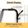 Heavy Duty Double Rod Garment Rack for Hanging Clothes, Freestanding Wardrobe Closet Organizer with Steel Frame