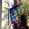 Wolf Christmas House Flag Large Porch Sleeve Pole Decorative Outside Yard Banner Artwork Wall Hanging, Polyester, House Size, Multicolor