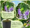 Set of 2 5.5 Ft Faux Wisteria Plant in Nursery Pot with Blooming Flowers Artificial Greenery for Home Decor