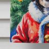 Bernedoodle Christmas House Flag Large Porch Sleeve Pole Decorative Outside Yard Banner Artwork Wall Hanging, Polyester, House Size, Multicolor