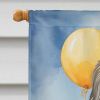 Afghan Hound Happy Birthday House Flag Large Porch Sleeve Pole Decorative Outside Yard Banner Artwork Wall Hanging, Polyester, House Size, Multicolor