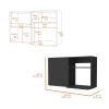 Oklahoma 2 Wall Cabinet, 2 Door Stackable Wall Mounted Storage Cabinet with 2 Side Shelf