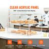 Pastry Display Case, 2-Tier Commercial Countertop Bakery Display Case, Acrylic Display Box with Rear Door Access & Removable Shelves
