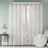 Palm Leaf Burnout Window Sheer White 50x95"
