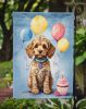 Cockapoo Happy Birthday Garden Flag Mailbox Flag Decorative Yard Flag Banner Outside Patio Artwork Yard Flower Beds, Garden Size, Multicolor