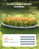 Fake Stone Landscape Edging 46.2 x 2.2 in Garden Lawn Edging Border for Walkway