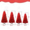 7ft PVC Artificial Red Tree Hinged Automatic Artificial Christmas Red Trees