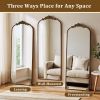 66"x 21" Vintage Arched Full Length Mirror Floor Mirror with Metal Frame, Antique Bronze