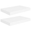 Floating Wall Shelves 2 pcs White 15.7"x9.1"x1.5" MDF