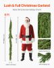 Faux Norfolk Christmas Garland 6Ft Artificial Greenery Xmas Decor for Fireplace