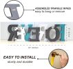 Forever Wood Signs in Grey Teal White Multicolor - Wooden Cutout Rustic Freestanding Script Decor for Shelf Mantels - 3D Thick Retro Aqua Forever Stac