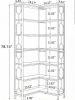 Industrial Corner Etagere Bookcase 7-Tier Metal Bookshelf Multi-Functional Storage Rack for Living Room Bedroom Kitchen