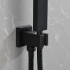 Brass Matte Black Shower Faucet Set Shower System 10 Inch Rainfall Shower Head with Handheld Sprayer Bathroom Luxury Rain Mixer Combo