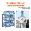 3 Tiers Water Jug Holder, 5 Gallon Water Bottle Holder, Double Row Water Bottle Rack for 6 Bottles, Heavy Duty Water Jug Rack for Kitchen, Office