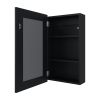 Black Medicine Cabinet with Included Mirror