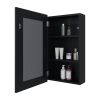 Black Medicine Cabinet with Included Mirror