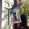 Affenpinscher Happy Birthday House Flag Large Porch Sleeve Pole Decorative Outside Yard Banner Artwork Wall Hanging, Polyester, House Size, Multicolor
