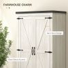 Farmhouse Kitchen Pantry Storage Cabinet, 64" Freestanding Kitchen Pantry Cabinet with Drawers, Distressed White