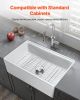 32.5x20 in Farmhouse Sink Undermount Kitchen Single Bowl Basin Fireclay White