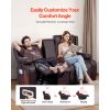 Loveseat Recliner Sofa, Power Reclining Couch with Heating & Massage and Timer, PU Leather Electric Recliner Sofa with Center Console, USB Ports