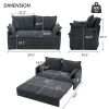 59.5inch Pull Out Sofa Bed,corduroy Convertible Sleeper Sofa Couch,Side Storage,and USB/C-TYPE Charging Ports Chair for Living Room,Bedroom,Apartment