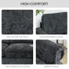 L Shape Sofa, Modern Sectional Couch with Changeable Chaise Lounge, Wooden Legs, Corner Sofa for Living Room, Black