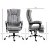 Vinsetto High Back Reclining Massage Office Chair with Heat 6-Point Adjustable Height Footrest Black