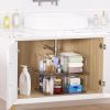 4 Pack Large Stackable Storage Drawers,Easily Assemble Acrylic Bathroom Closet Undersink Organizers and Storage,Plastic Bins for Kitchen Cabinets