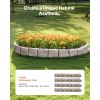 Faux Stone Landscape Edging 46.8 x 3.9 in Realistic Lawn Edging, Flexible Brick-Sized Garden Edging Border with Anchoring Spikes, Fade-Resistant Yard