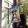 Havanese Happy Birthday House Flag Large Porch Sleeve Pole Decorative Outside Yard Banner Artwork Wall Hanging, Polyester, House Size, Multicolor
