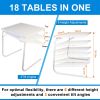 Foldable Tray Table Portable Sofa TV Tray 6 Heights 3 Angles Laptop Desk Adjustable Eating Dinner Coffee