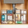 Stackable Storage Drawers Set of 6, Clear Plastic Organizer Bins for Bathroom Supplies,Ideal for Cabinet,Pantry,Laundry Room Organization