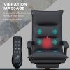 Vinsetto Heated Massage Office Chair with 6 Vibration Points, Heated Office Chair with Footrest, Armrest & Padding, Gray